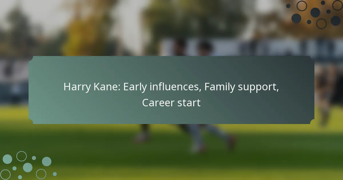 Harry Kane: Early influences, Family support, Career start