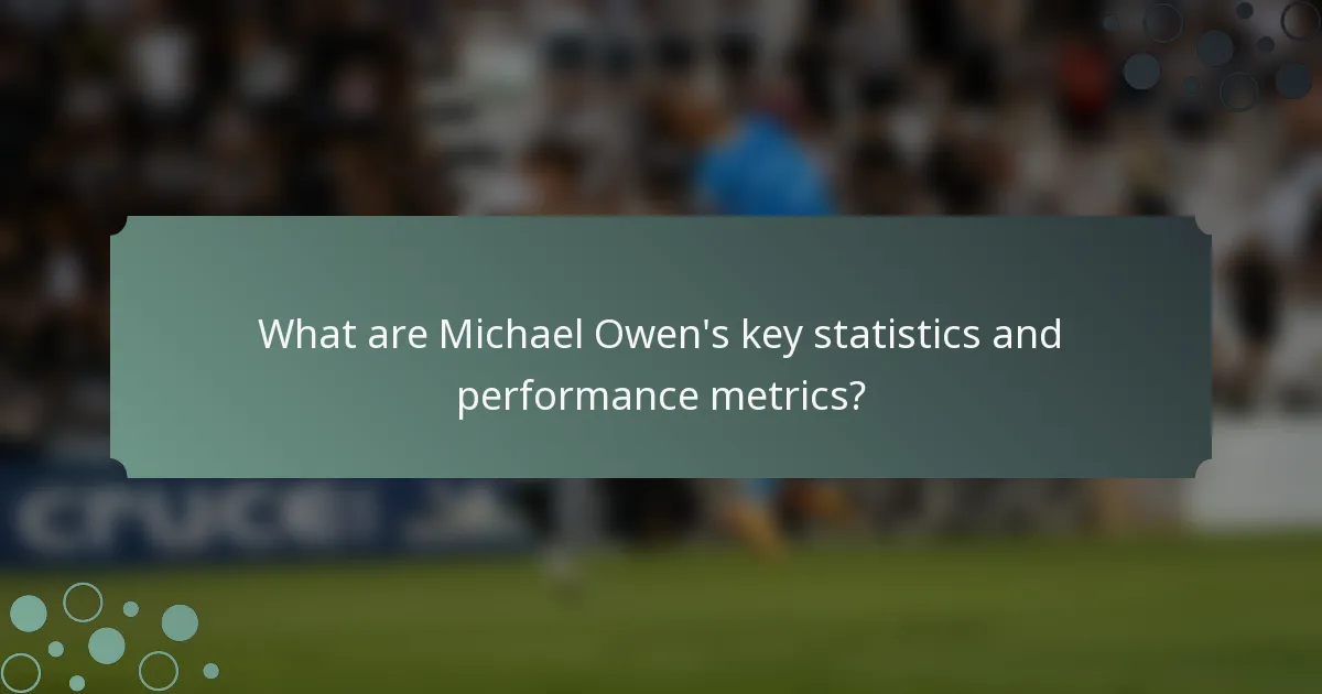 What are Michael Owen's key statistics and performance metrics?